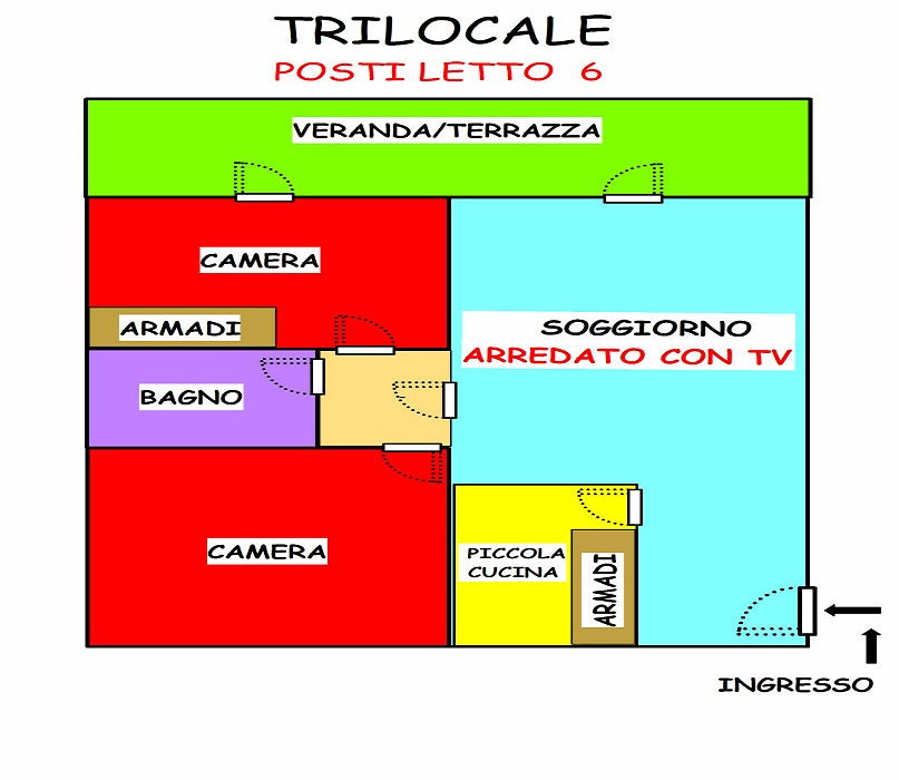 Marina di Bibbona affitto appartamento trilocale con piscina giugno luglio agosto estate